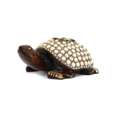 Artsy Wooden Turtle Showpiece (small)
