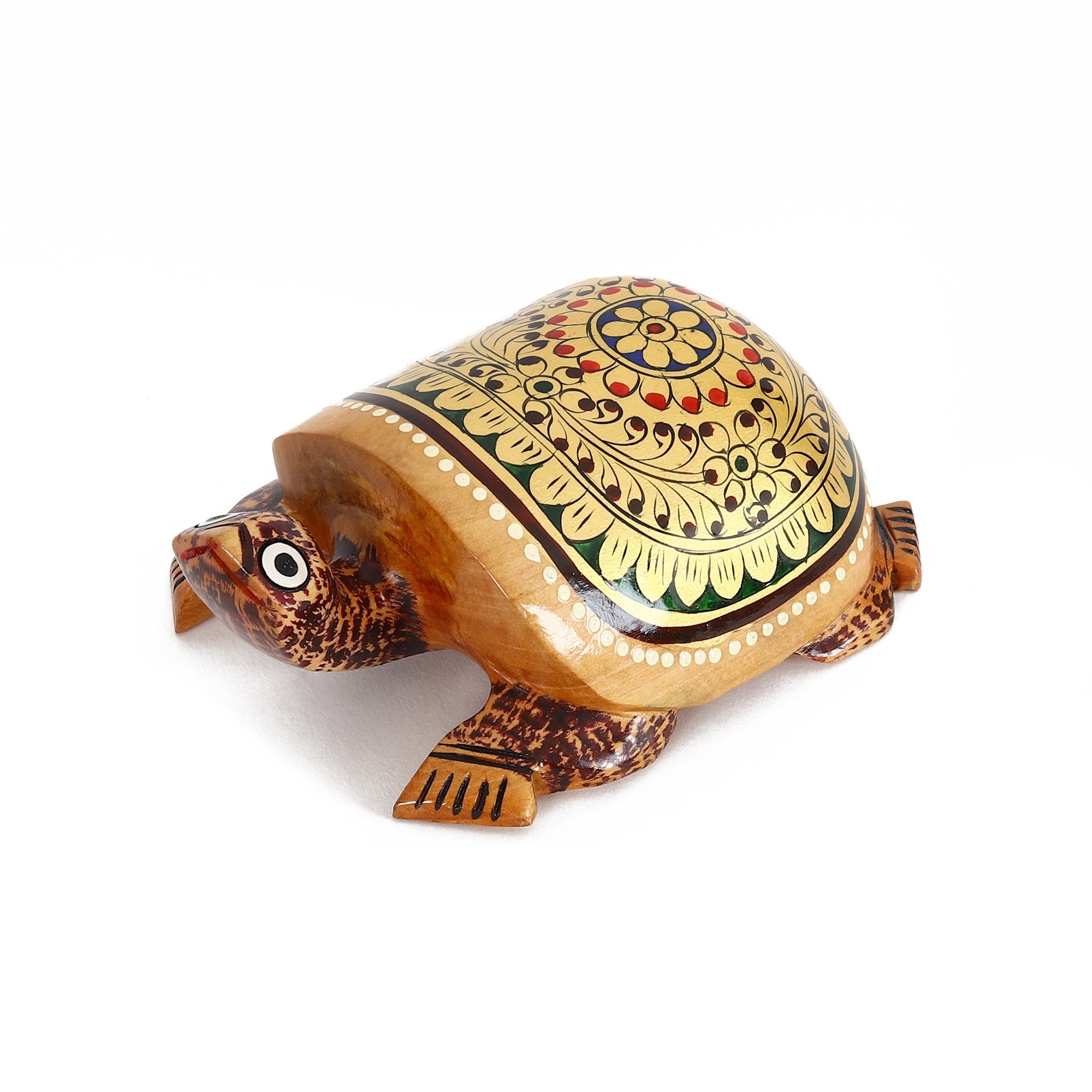 Majestic Wooden Tortoise- 5 Inch