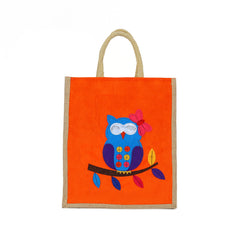 Embroidered Owl Tote Bag