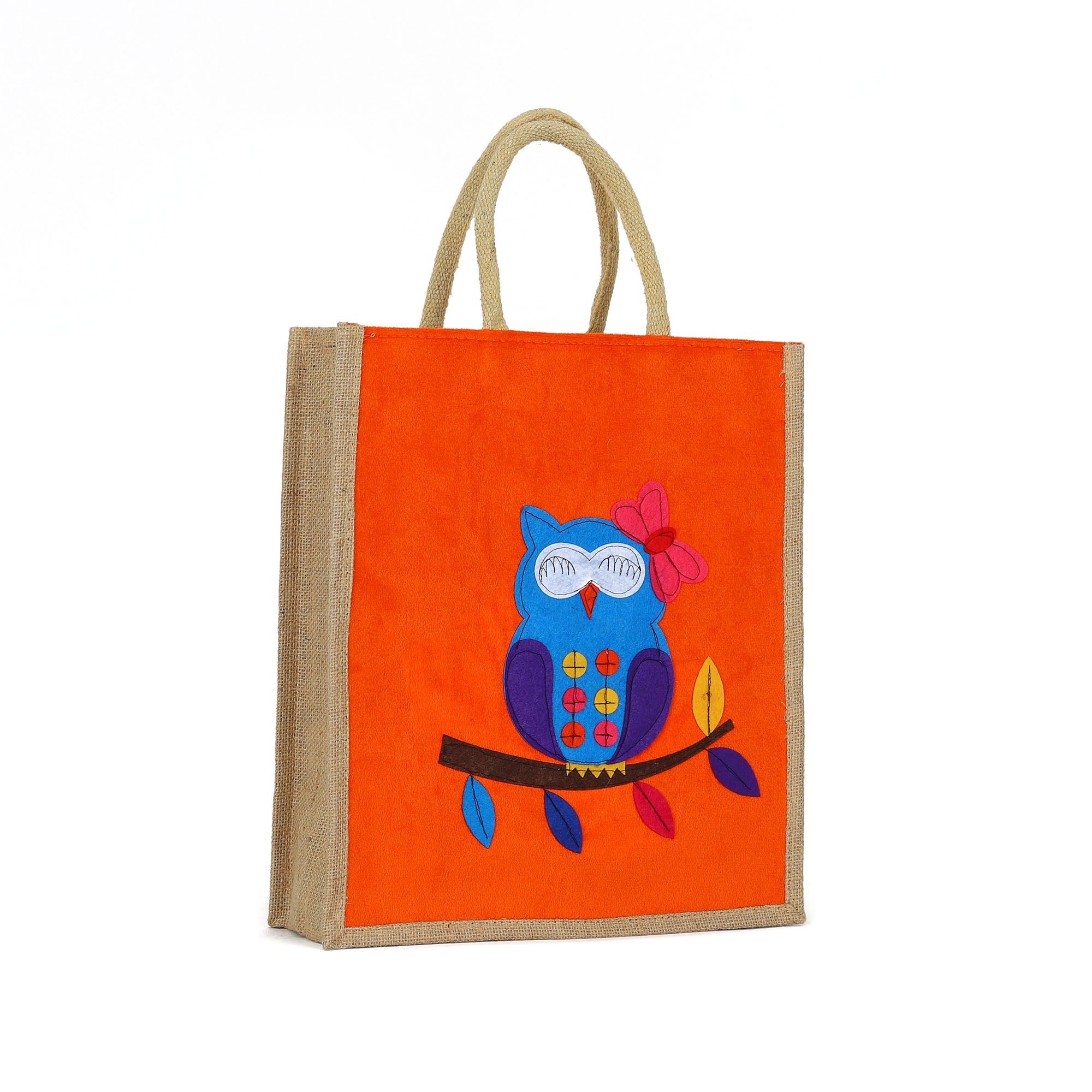 Embroidered Owl Tote Bag