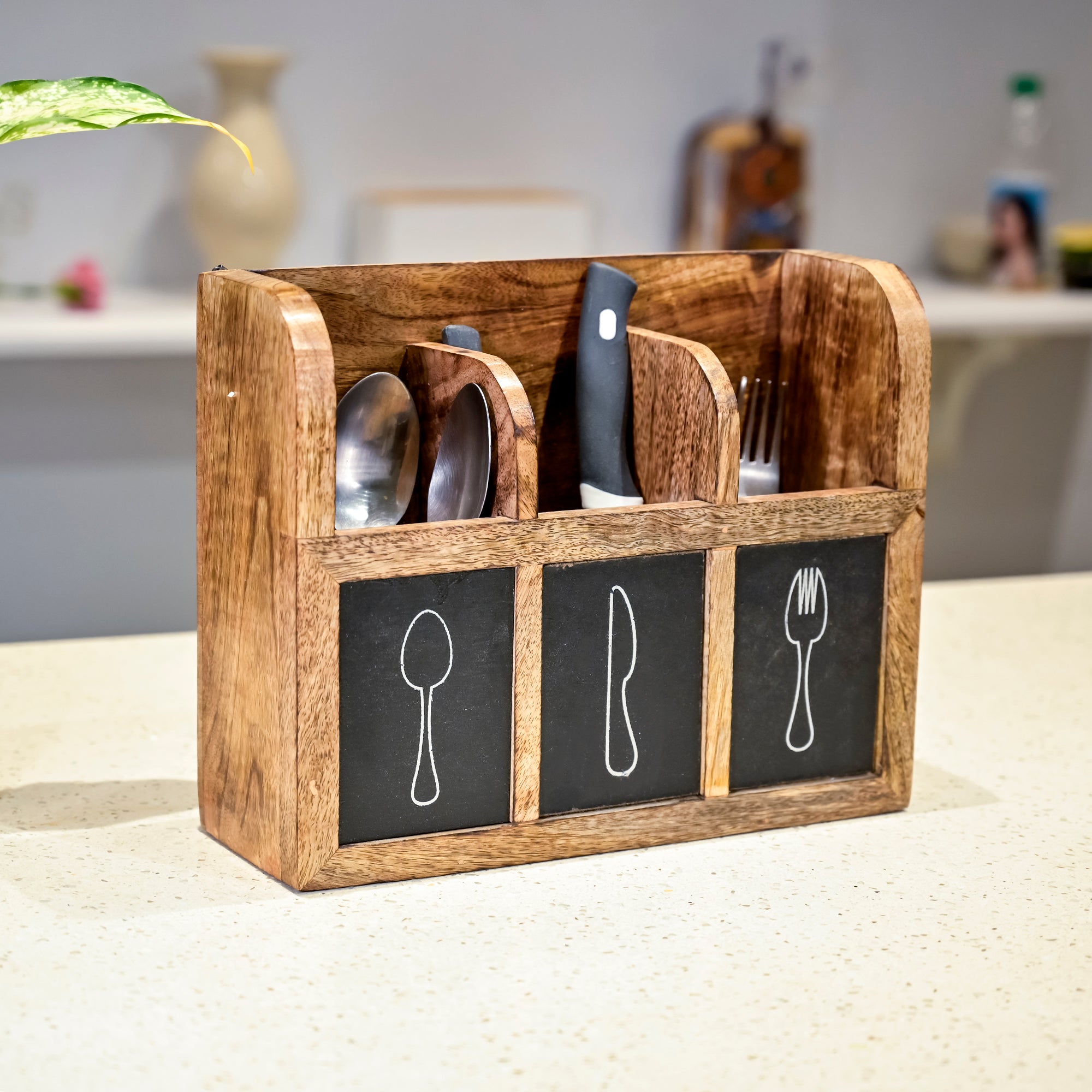 Wooden Cutlery Stand