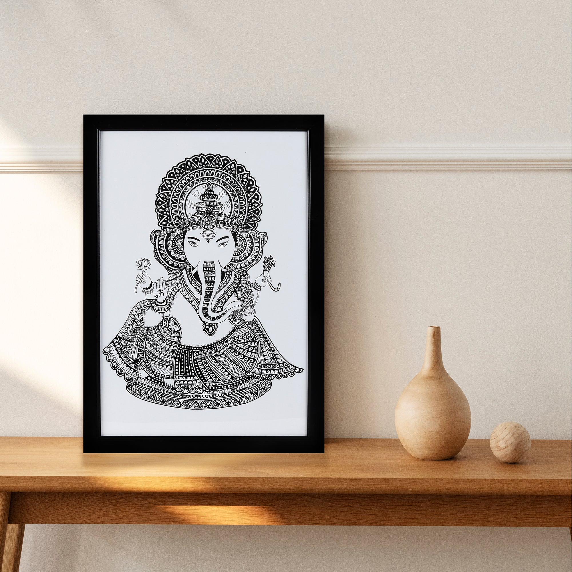 Lord Ganesha Mandala Painting